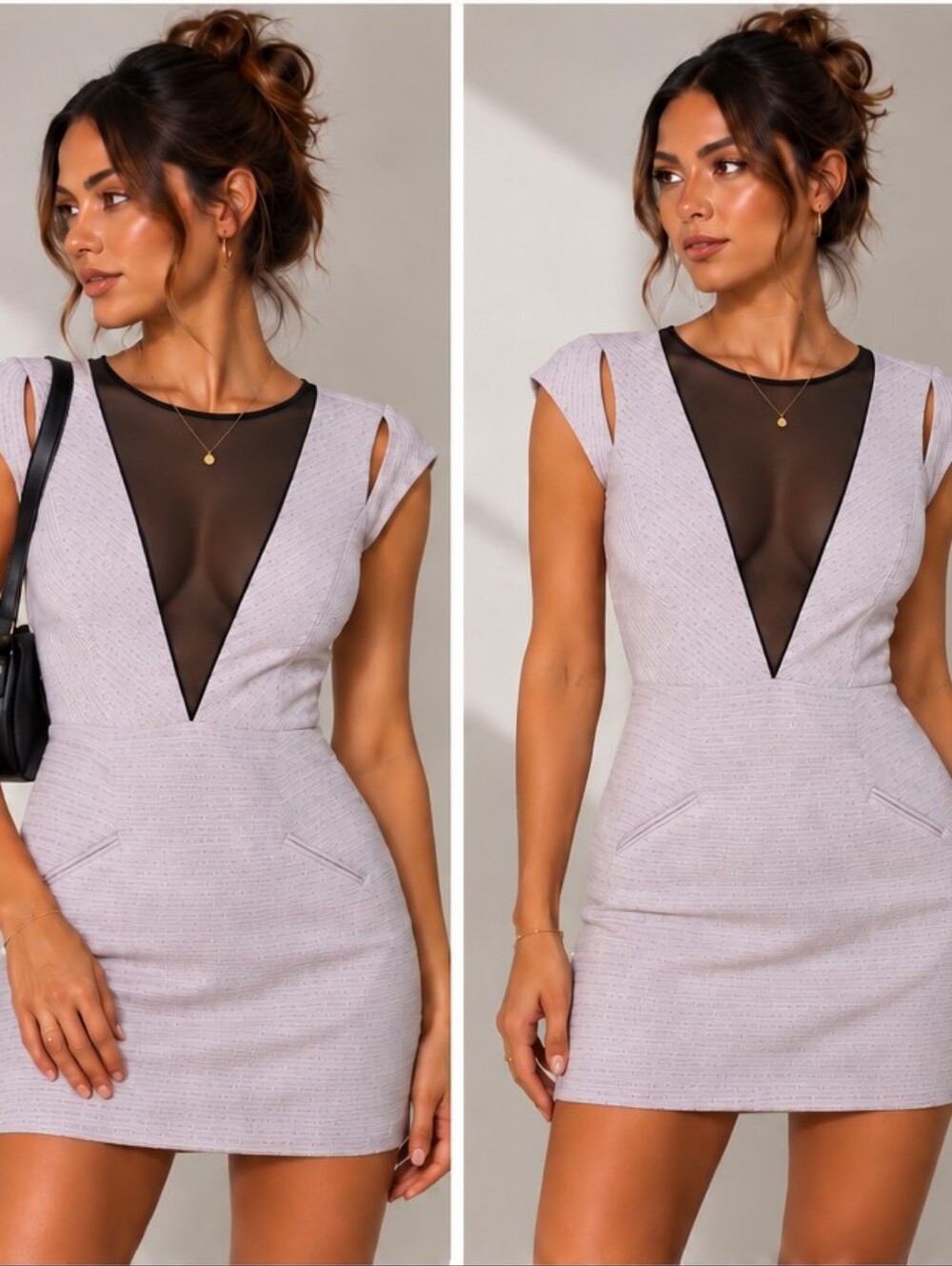 Stella & Jamie “Pais” Mesh Mini Dress — Y2K / Late-2000s — Size 4